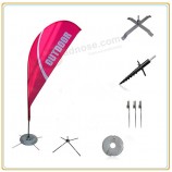 Wholesale customized high-end 3.5m Outdoor Teardrop Flag Banner with Cross Water Bag Base