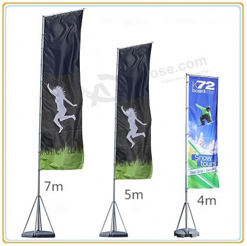 Factory direct wholesale customize top quality 4m Feather Flag Banner Display with Water Tank Base with your logo