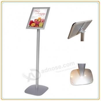 Factory direct wholesale customize top quality Supermarket Floor Sign Display Stand/A4 Poster Frame