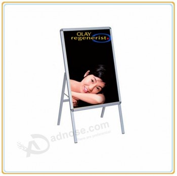 Factory direct wholesale customize top quality Indoor Free Standing Poster Holder/Poster Rack