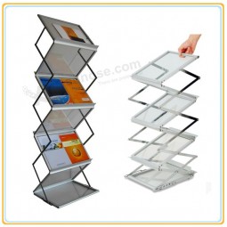 Factory direct wholesale customize top quality A3 Zigzag Lite Portable Literature Stand/Foldable Display Stand
