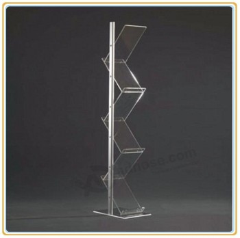 Factory direct wholesale customize top quality Floor Stand Acrylic Holder Leaflet Stand/Brochure Rack