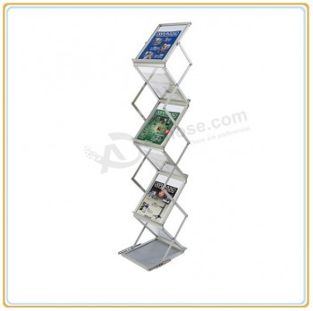 Factory direct wholesale customize top quality Folding Acrylic Magazine Rack Brochure Holder Display (A4)