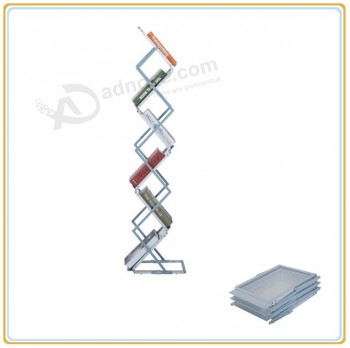 Factory direct wholesale customize top quality Metal Zigzag Magazine Stand Brochure Holder Modern Magazine Rack (A4)
