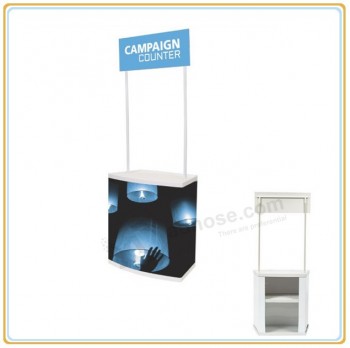 Factory direct wholesale customize top quality Portable PVC Sales Promotion Table, Promotion Stand Table