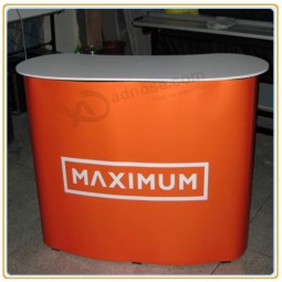Factory direct wholesale customize top quality Curve Pop up Counter, Display Table with Easy Carry Bag