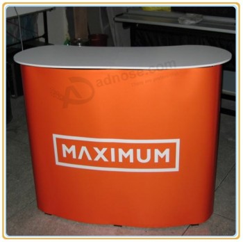 Factory direct wholesale customize top quality Curve Pop up Counter, Display Table with Easy Carry Bag
