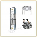 Wholesale customized high quality Folding Display Case/Portable Spiral Tower Showcase