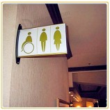Wholesale customized high quality Aluminum Wall Mounted Directional Sign Board/Restroom Sign Bracket