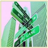 Factory direct sale top high quality Aluminum Suspended Road Directional Sign Plate