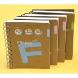 Fabrieks-spiraalbind notebook op maat met pp hardcover