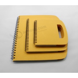 Cheap Custom Spiral Binding Notebook/Diary with Die-Cut Handle
