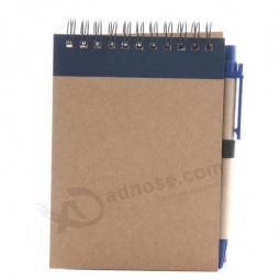 Caderno de encadernação espiral personalizado com caneta