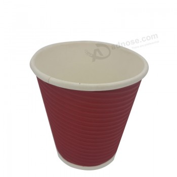 コーヒーと紅茶用の安いカスタム使い捨てリップルペーパーカップ