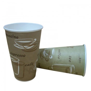 Bon marché tasses faites sur commande de papier chaud de café jetable de double mur