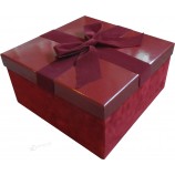 Cheap Custom Jewellry Box with Crossing Ribbon and Customized Logo