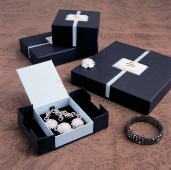 Cajas de regalo de papel de embalaje personalizadas baratas para joyas y productos de arte
