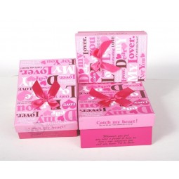 Wholesale Printed Color Paper Gift Box with Ribbon Butterfly