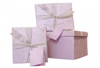 Boîtes-cadeau faites sur commande de papier imprimé par usine avec le robbin