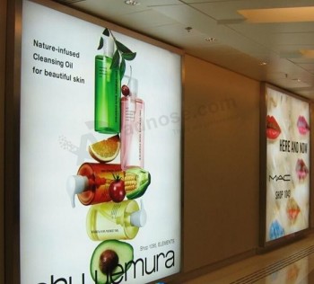 Fabriek groothandel aangepaste hoge kwaliteit metro binnen wandmontage reclame display lichtbak