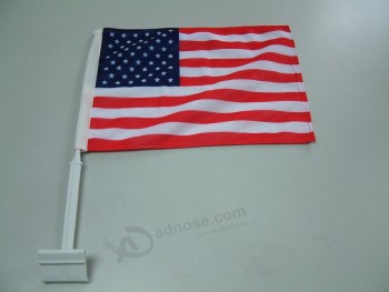Wholesale polyester fabric string flag,car window flag holders with your logo