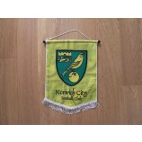 Hot selling custom logo satin pennant flag for team with your logo