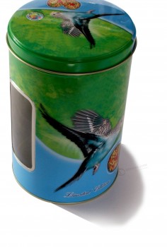 Caja redonda de la lata del té o del café del diseño personalizado de la venta caliente