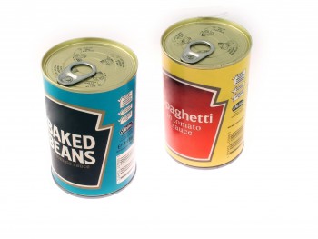 Latas de metal de grau alimentício de fácil abertura de latas de comida por atacado