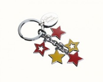Porte-clés en métal personnalisé bon marché en forme d'étoile