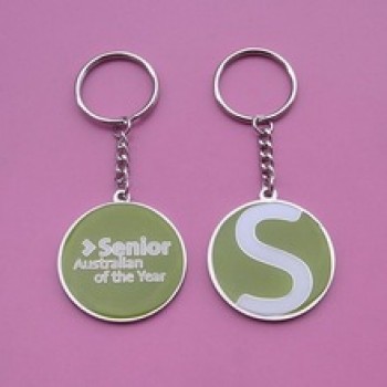 Factory Custom Round Shape Enamel Metal Key Chains