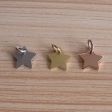 廉价的五角星黄金/银/铜黄铜金属标识
