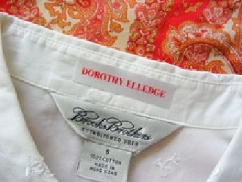 Etiquetas tejidas privadas personalizadas al por mayor para la ropa