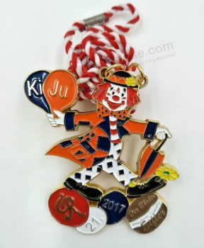 Médaille de couronne de carnaval personnalisé avec corde de couleur pas cher en gros