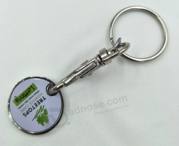 2018 Wholesale Cheap Iron Enamelled Trolley Coin Key Chain Manufacturer