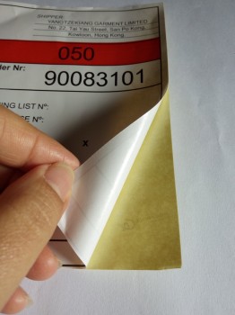 L'alta qualità su misura all'ingrosso utilizzata per i cartoni esportati ha stampato l'etichetta dell'autoadesivo