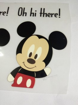 Groothandel aangepaste hoge kwaliteit mickey mouse ontwerp afdrukken warmteoverdracht laBel