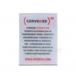 Wholesale customized high quality Satin Ribbon Printed Washing Care Label