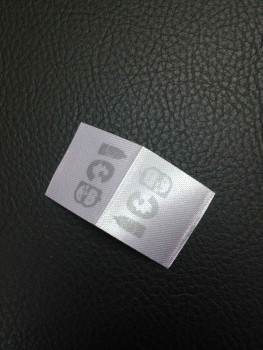 批发定制高品质缎带中间折叠印刷标签