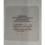 Atacado personalizado de alta qualidade transparente material de PVC silkcreen impresso hangTag