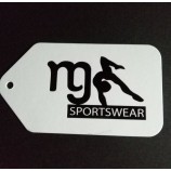 Groothandel aangepaste hoge kwaliteit spot uv zwart logo paPier hangLaBel