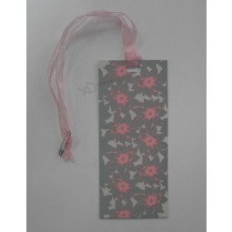 Wholesale customized high quality Sport UV Pattern with Transparent Silk Ribbon Hangtag