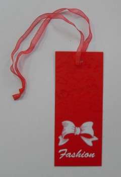 Wholesale customized high quality Butterfly White Flocking Paper Hangtag