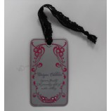 블랙 lacework hang태그와 도매 고품질 맞춤 인쇄 실버 색상