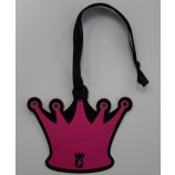 En gros personnalisé de haute qualité reine couronne die cut forme imprimé hangMarque