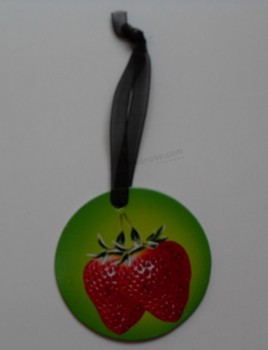 Wholesale customized high quality Circle Shape Strawberry Design Hangtag