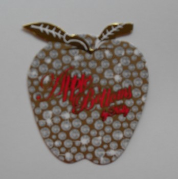 Wholesale customized high quality Die Cut Apple Shape Paper Tag