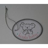 En gros personnalisé panda conception de haute qualité forme ovale imprimé paPier hangMarque