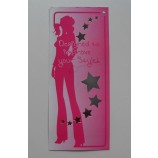 Venta al por mayor de alta calidad personalizada estrellas de papel de plata para los pantalones vaqueros hangLa etiqueta de papel