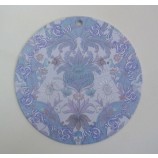En gros personnalisé de haute qualité die cut forme ronde pour vêtement paPier hangMarque
