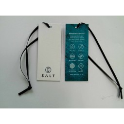 Groothandel aangepaste hoge kwaliteit gEcoate kaart printingclothing LaBel